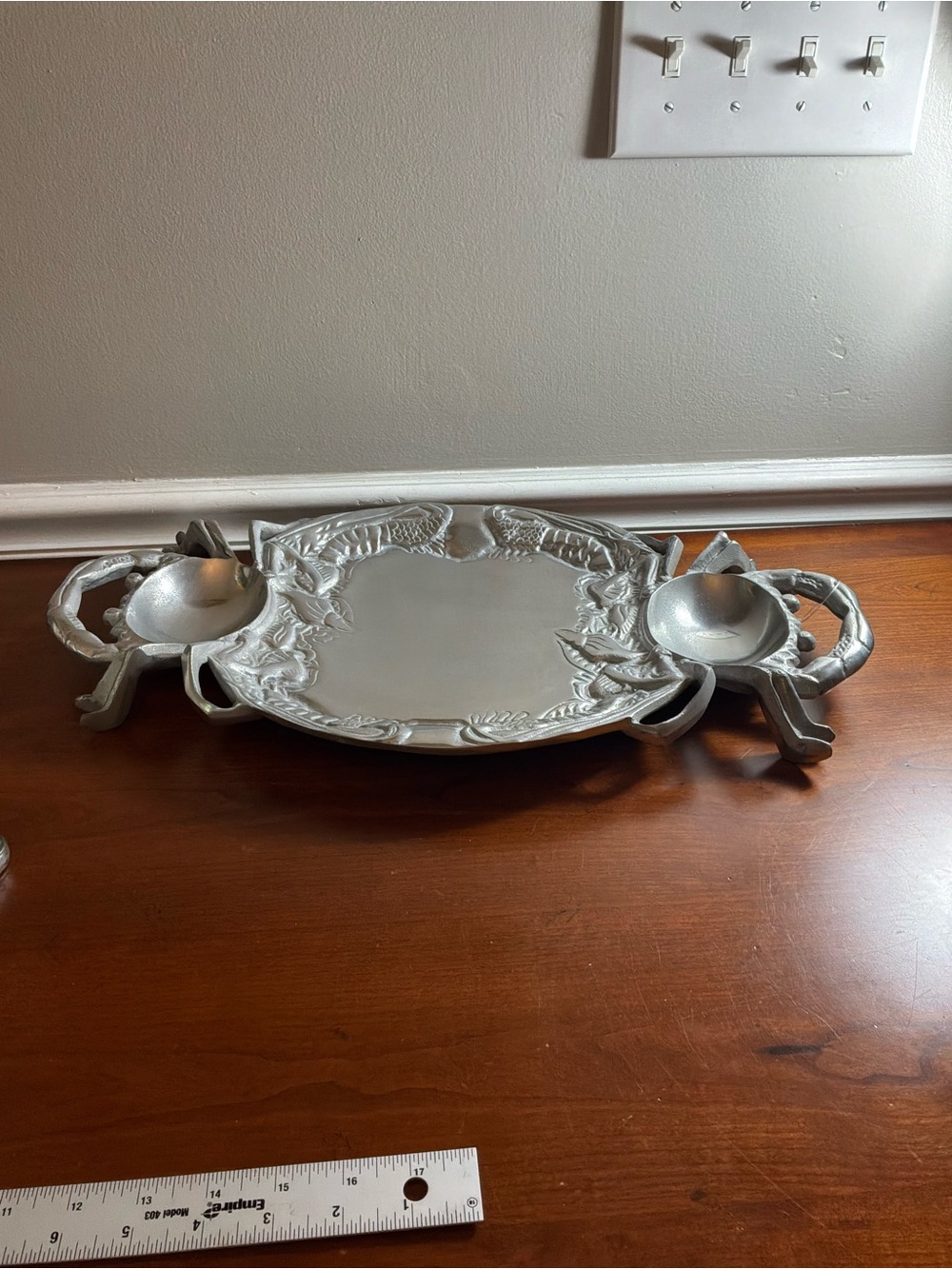 Arthur Court Pewter “Wonder of the Water” Serving Tray Large